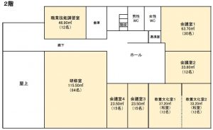 つくば倶楽部見取図（2階）