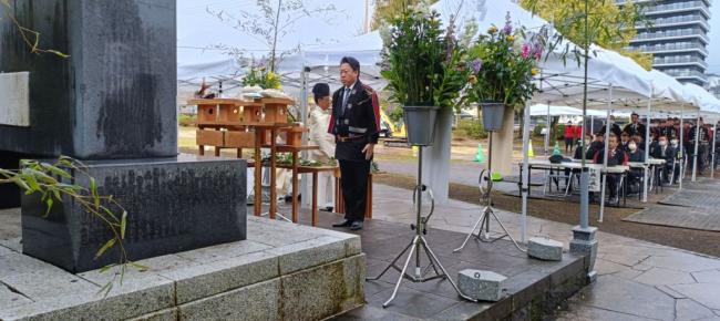 諫早市消防団殉職者慰霊祭の写真