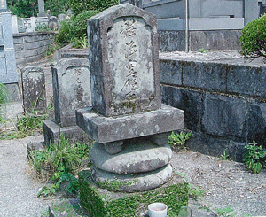 慶師野の将棋墓と言われる将棋の形をしているお墓の写真