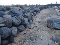 水ノ浦のスクイ漁場の石組みをしてあるところの写真