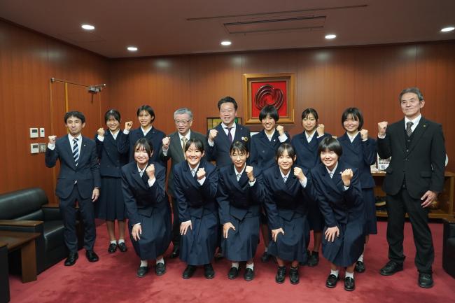 表敬【全国高等学校駅伝競走大会激励会】　写真