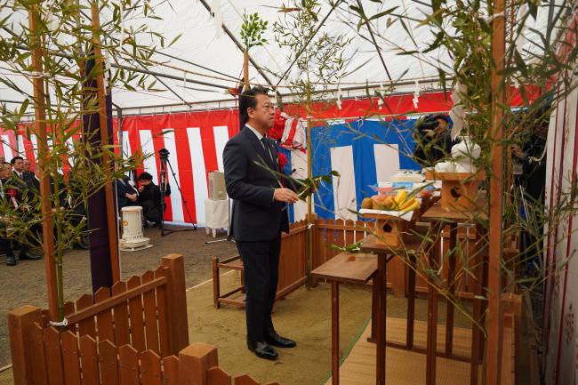 諫早平山産業団地造成工事安全祈願祭　写真