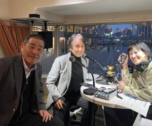 取材の様子(エフエム長崎)