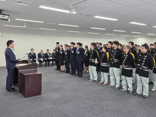 防災大学修了式及び入校式ｐ