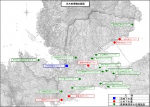 汚水処理場位置図の地図