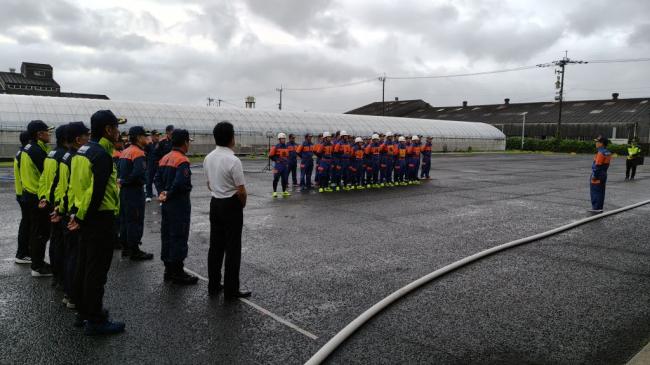 激励【長崎県消防ポンプ操法大会の訓練】ｐ