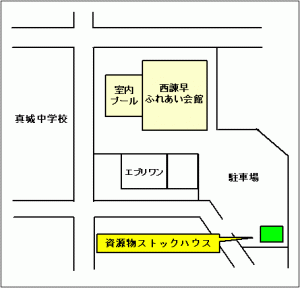 西諫早ふれあい会館のストックハウス地図のイラスト