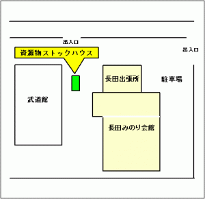 長田みのり会館のストックハウス地図のイラスト