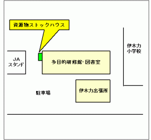 多目的研修館のストックハウス地図のイラスト