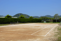 テニス場（1面）を撮影した写真