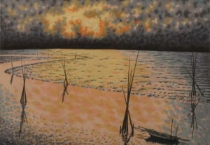 悠久の刻（木版画）の写真