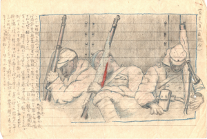 昭和十七（1942）年二月二十八日（作戦を終えて帰る貨車の中）の画像