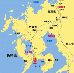 諫早市の位置図