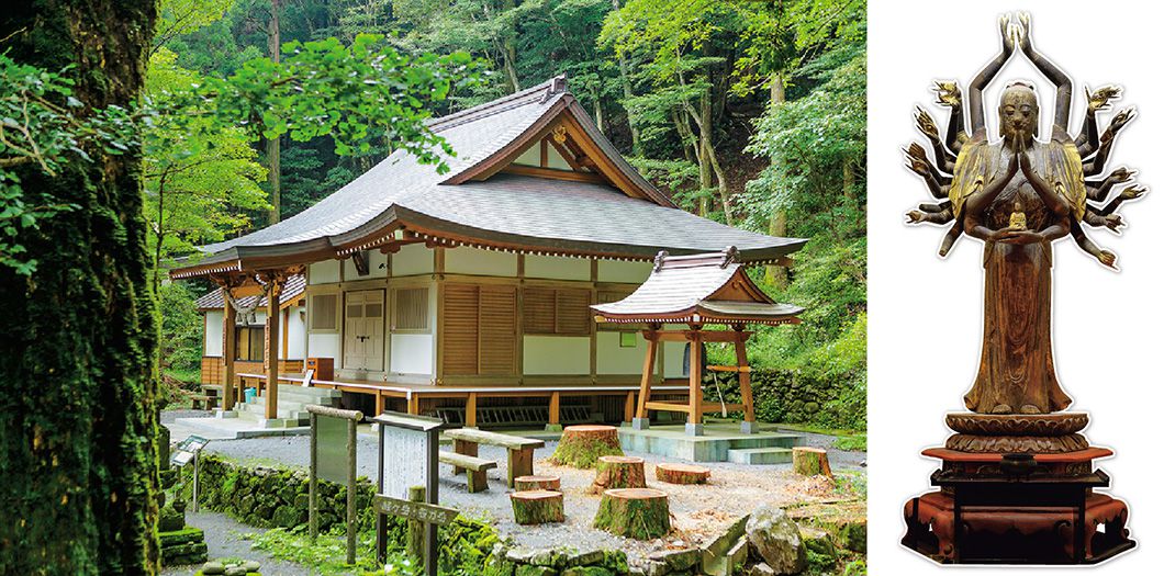 写真：金泉寺の背景と仏像の風景