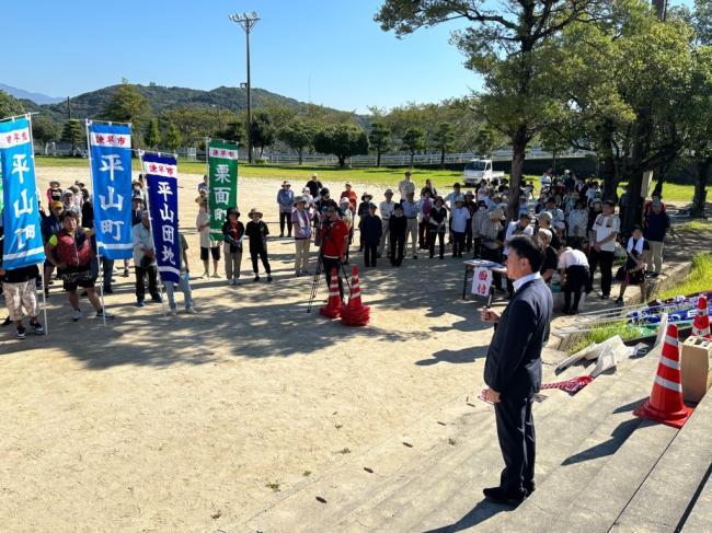 小栗地区おろち太鼓総練習の写真