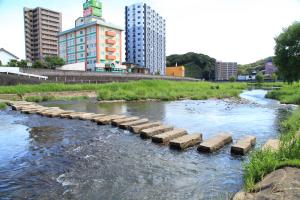 本明川飛び石と風景